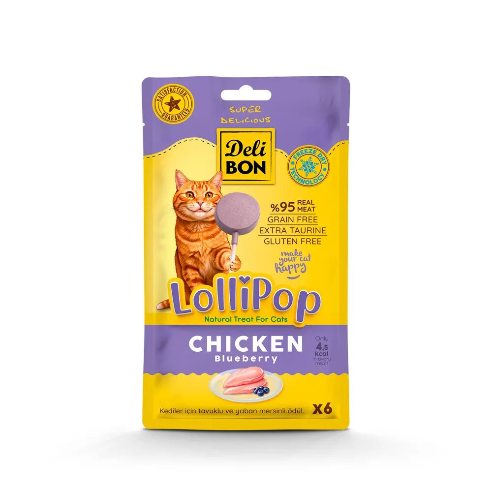 Delibon Lolipop Kedi Ödül Maması 6 Adet Tavuklu