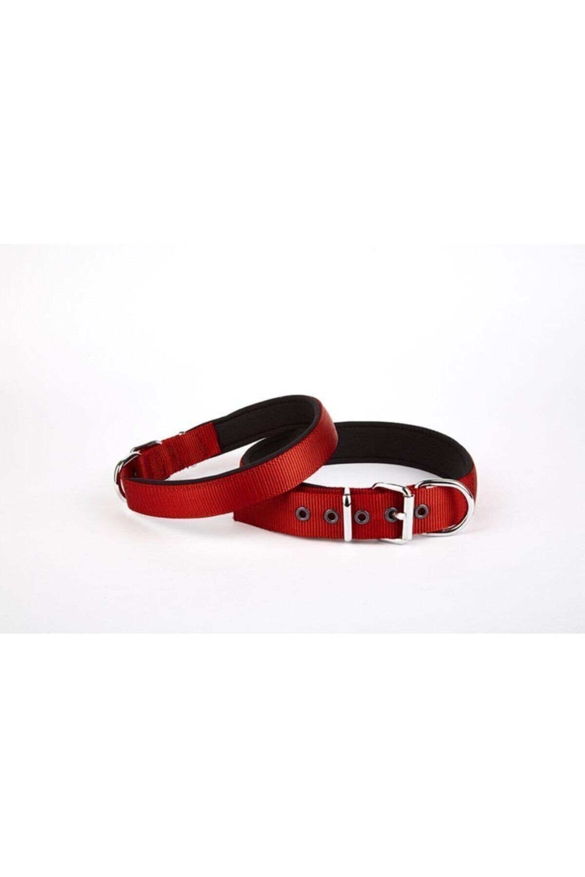 Doggie Dokuma Köpek Boyun Tasması Kırmızı - 2.5x42-50 cm
