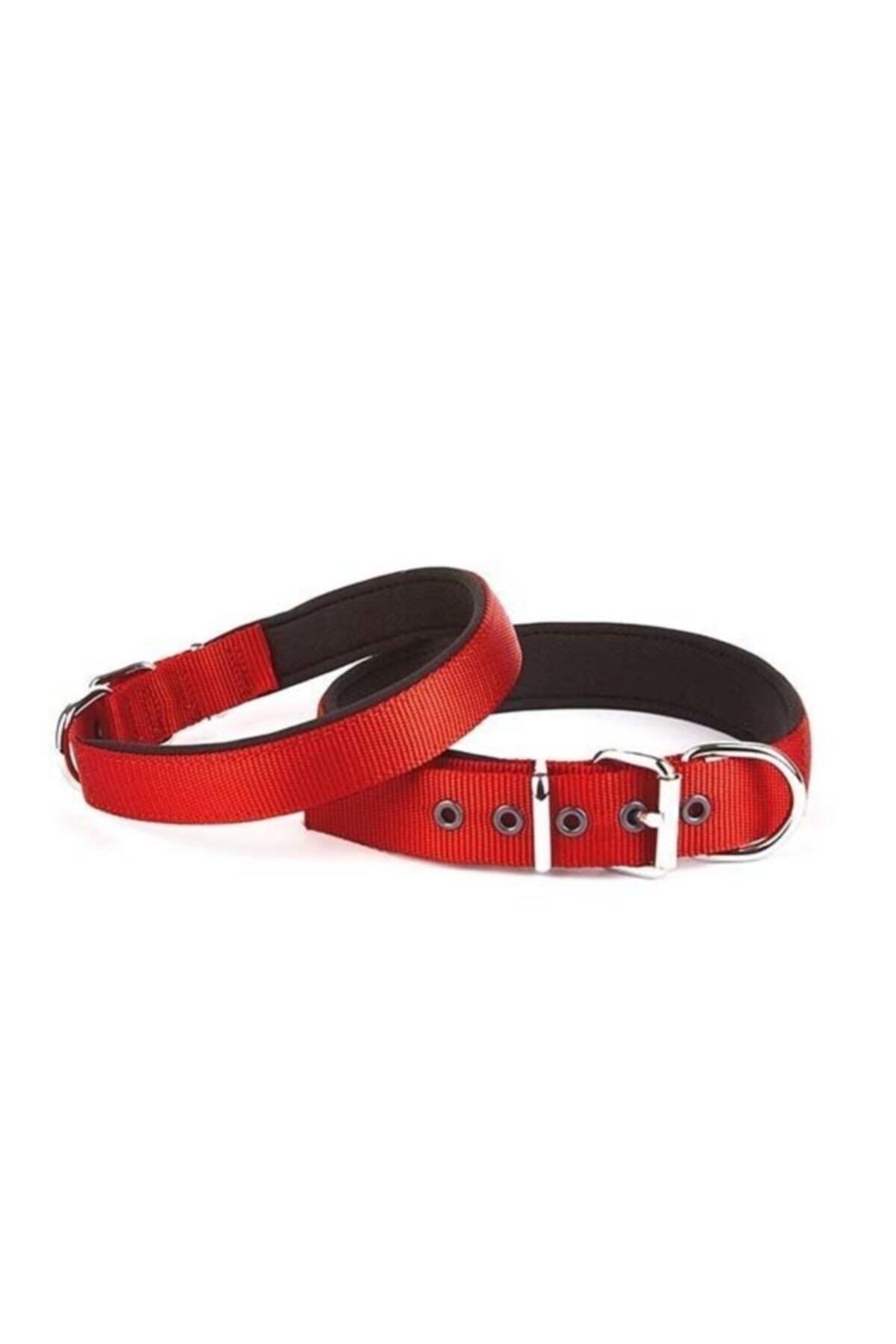 Doggie Dokuma Köpek Boyun Tasması Kırmızı - 3x47-55 cm