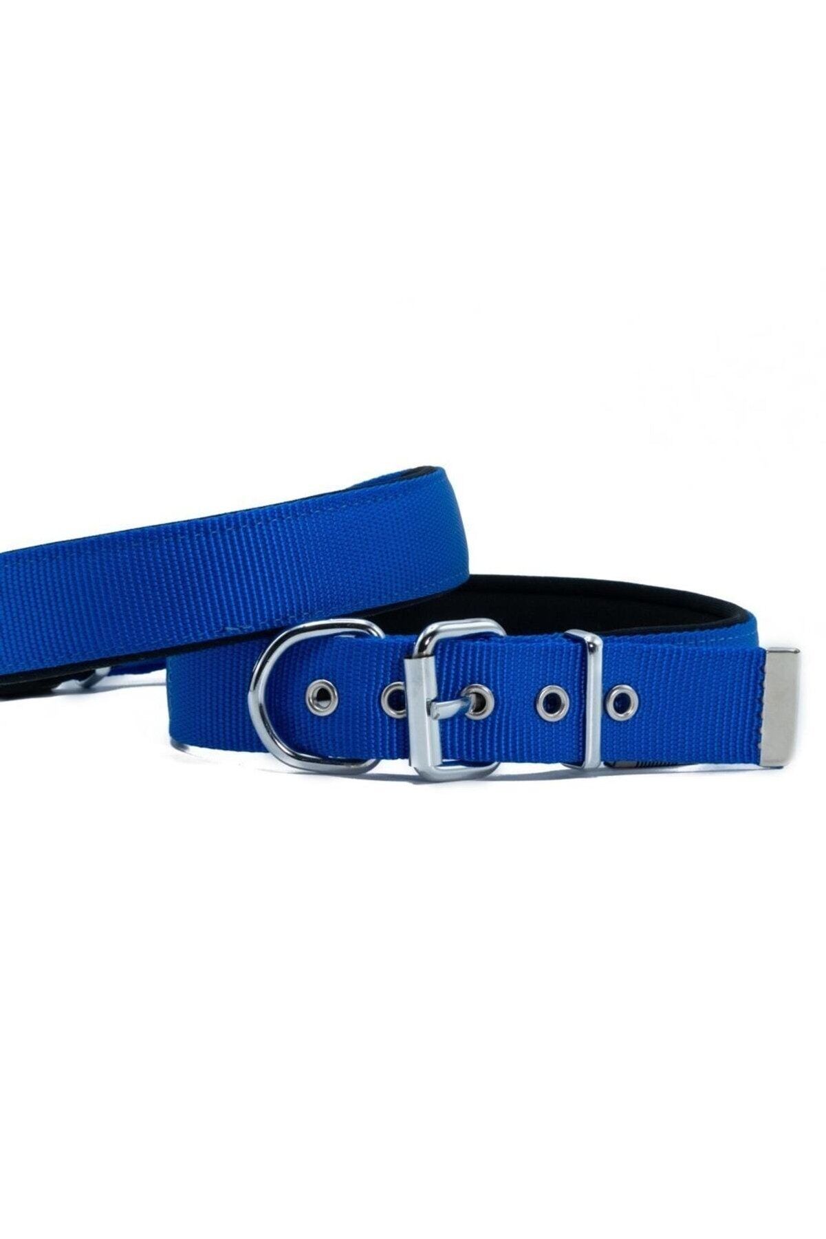 Doggie Dokuma Köpek Boyun Tasması Mavi - 2.5x42-50 cm