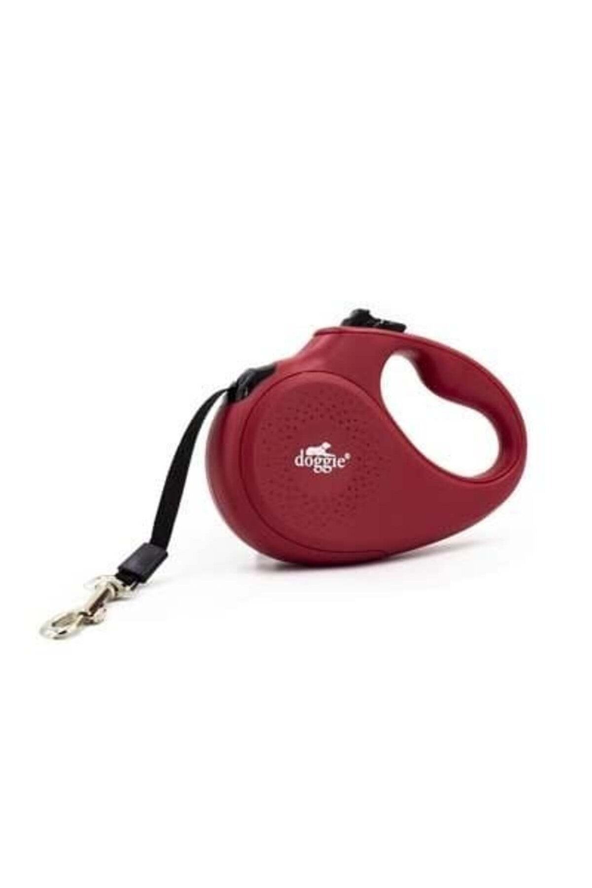 Doggie Master Otomatik Makaralı Köpek Gezdirme Kayışı Kırmızı - S 15 kg 5 m