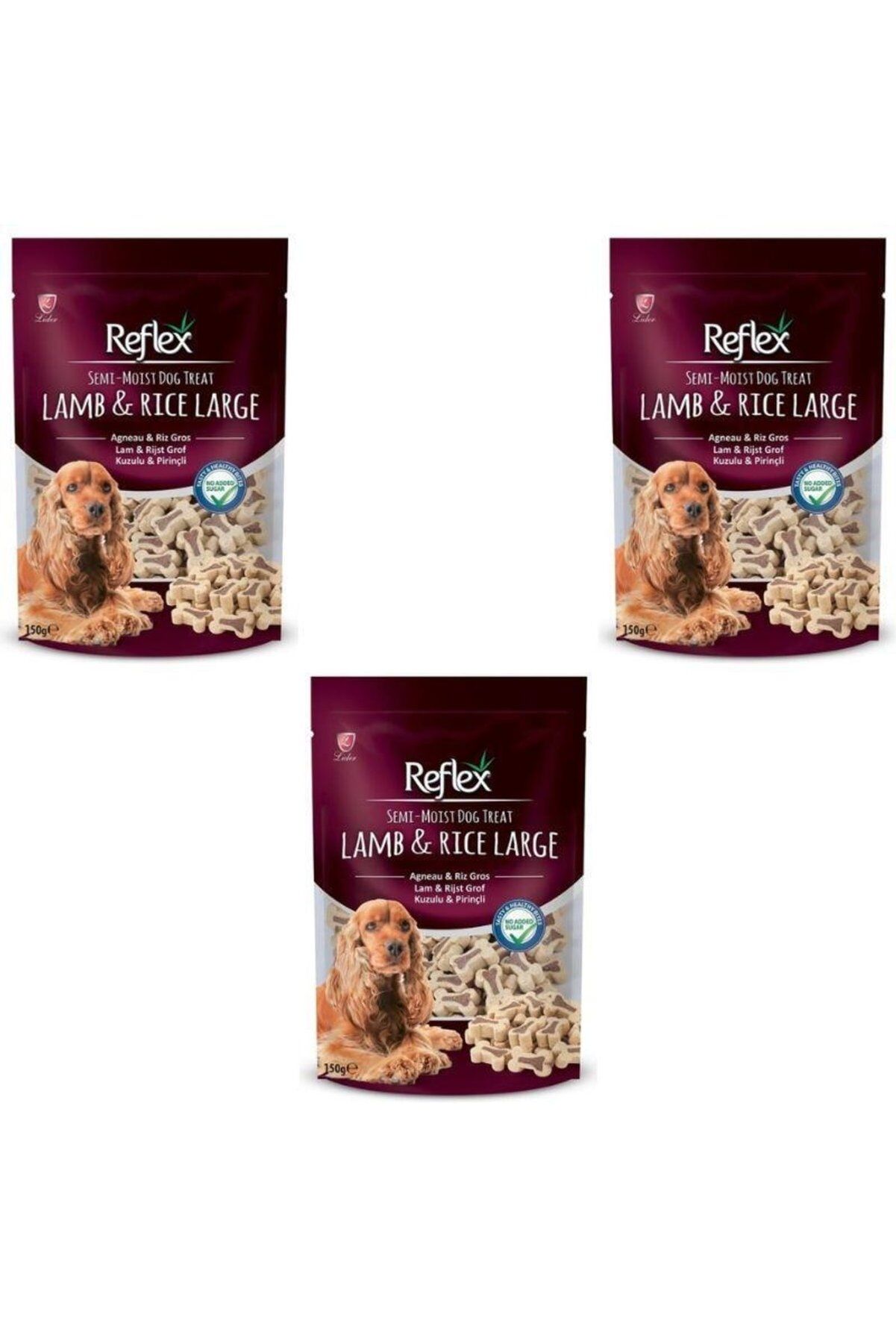 Reflex Semi-Moist Kuzulu ve Pirinçli Yarı Yumuşak Köpek Ödül Maması 150 g Large Kemik