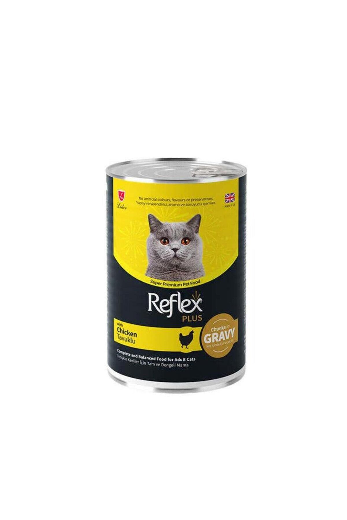 Reflex Plus Et Parçacıklı Yetişkin Kedi Konservesi 400 g Tavuklu - Sos İçinde