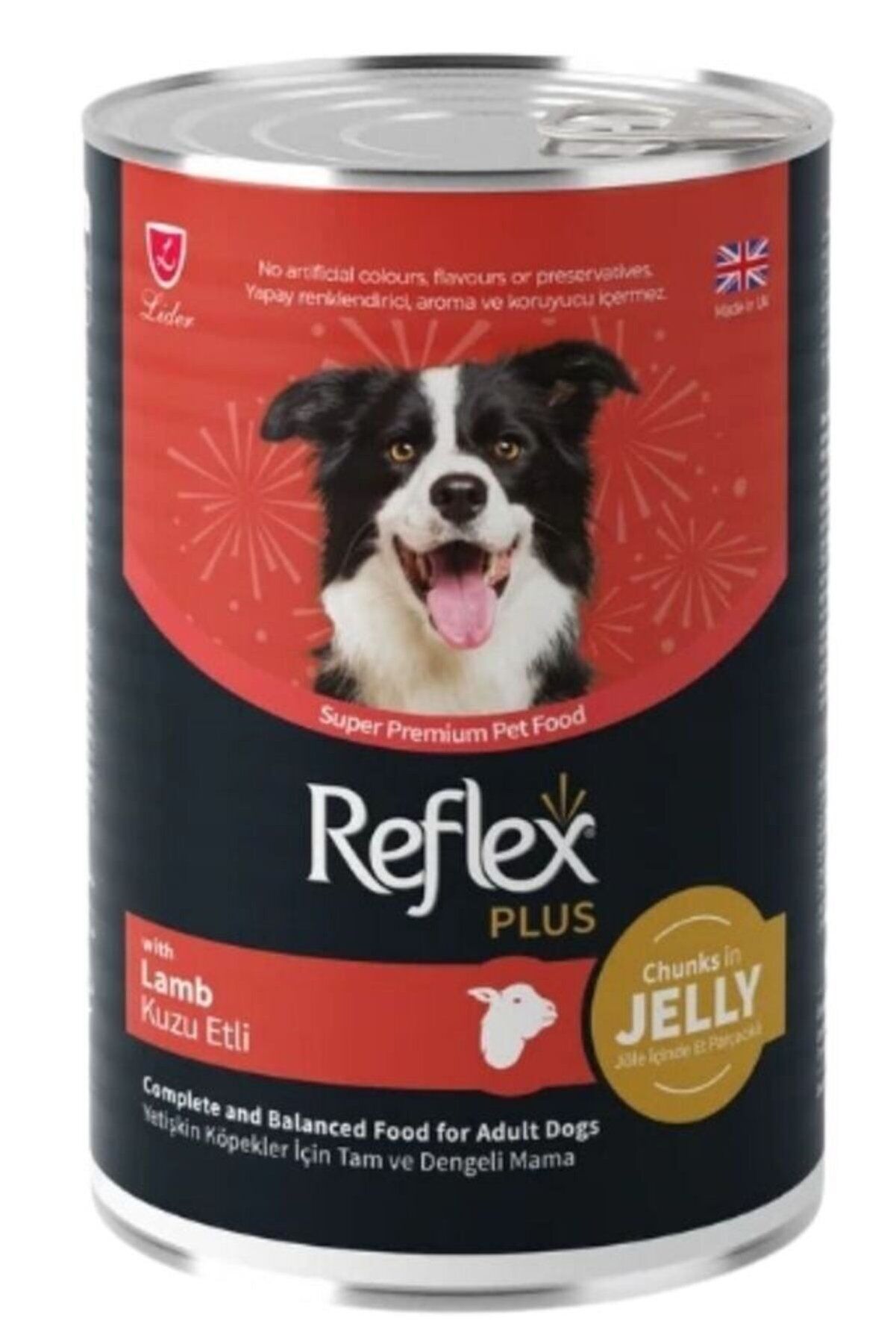 Reflex Plus Et Parçacıklı Yetişkin Köpek Konservesi 400 g Kuzu Etli - Jöle İçinde