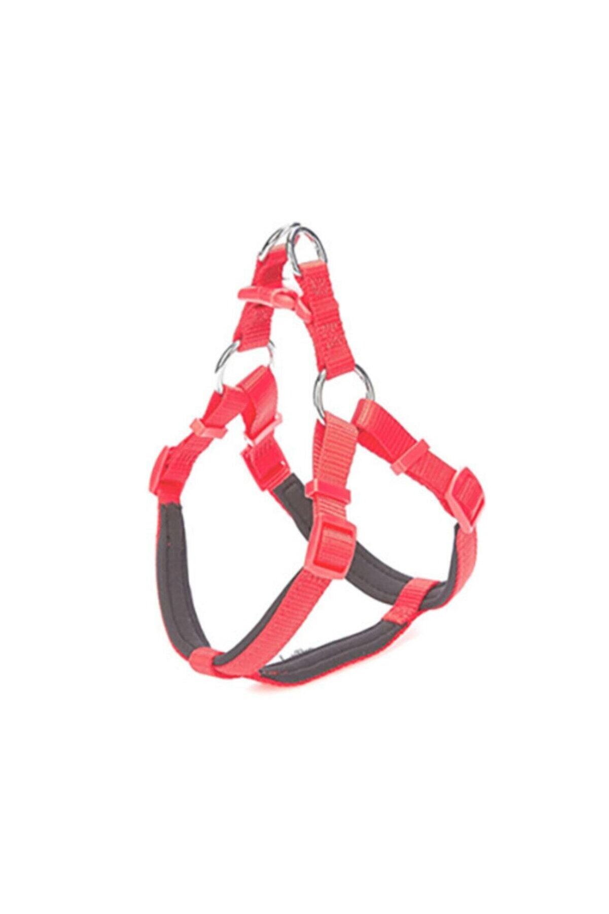Doggie Ronin Dokuma Köpek Göğüs Tasması Kırmızı - 3XL 75-85 cm