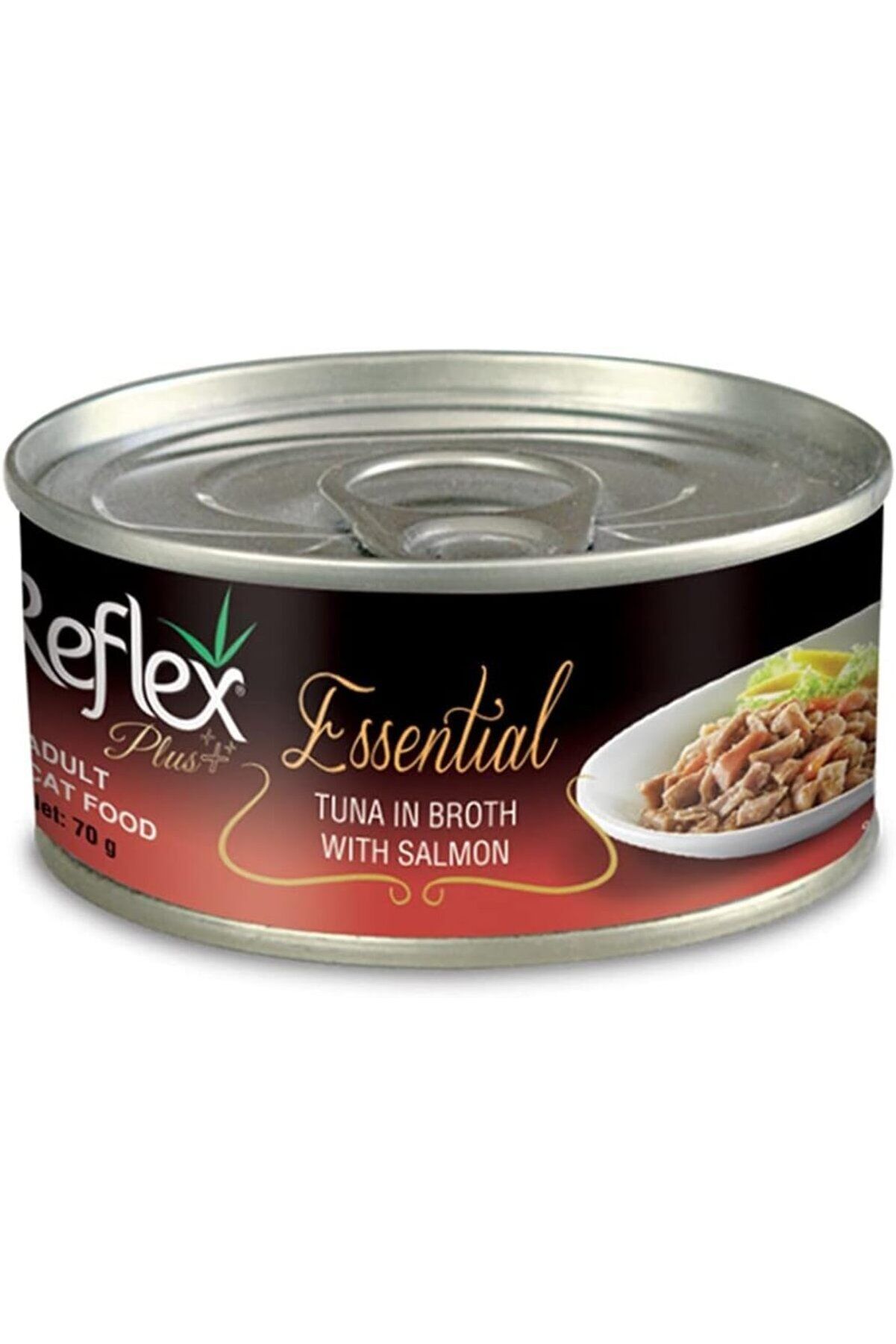 Reflex Plus Essential Yetişkin Kedi Konservesi 70 g Ton Balığı ve Somon - Et Suyunda