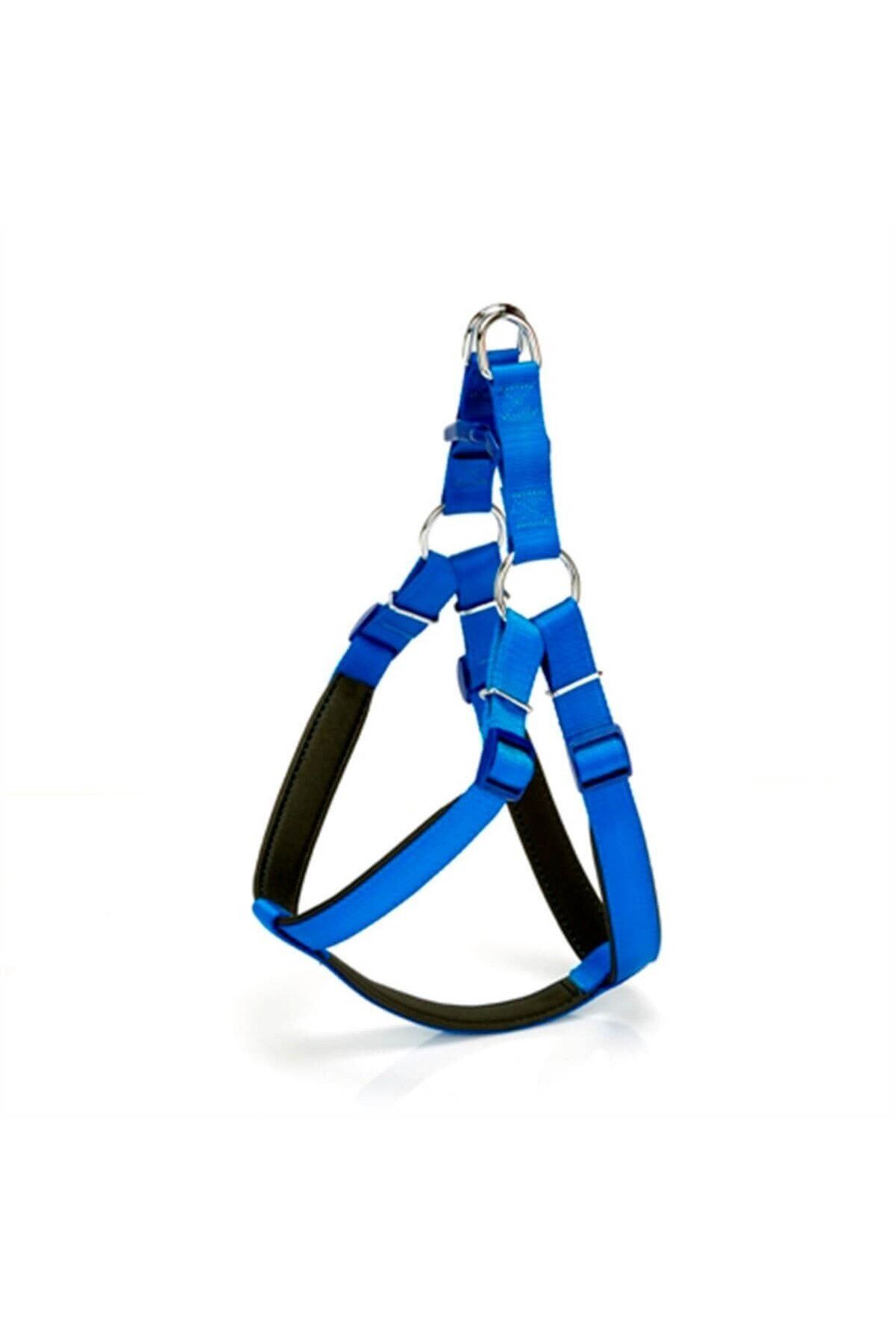 Doggie Ronin Dokuma Köpek Göğüs Tasması Mavi - S 40-45 cm