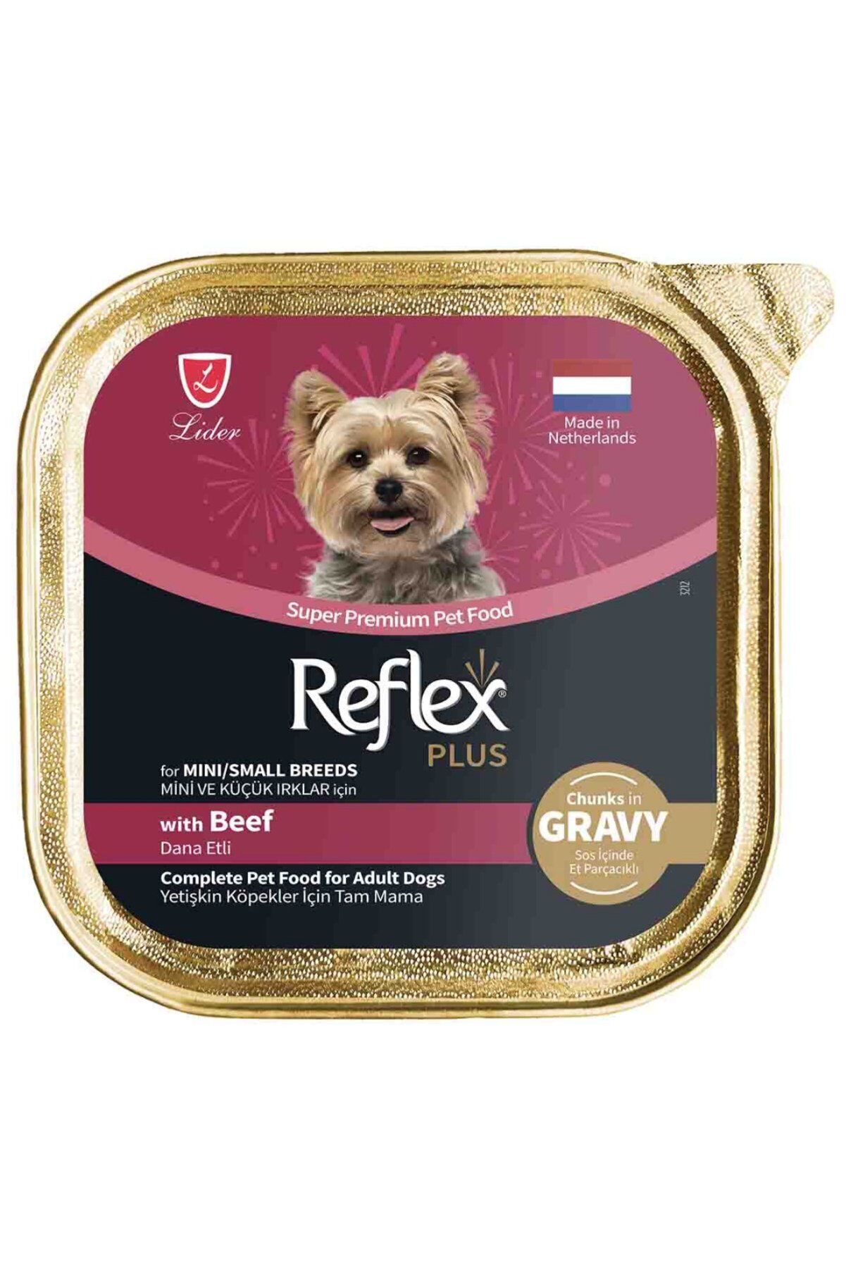 Reflex Plus Mini ve Küçük Irk Yetişkin Köpek Yaş Maması 85 g Dana Etli - Sos İçinde