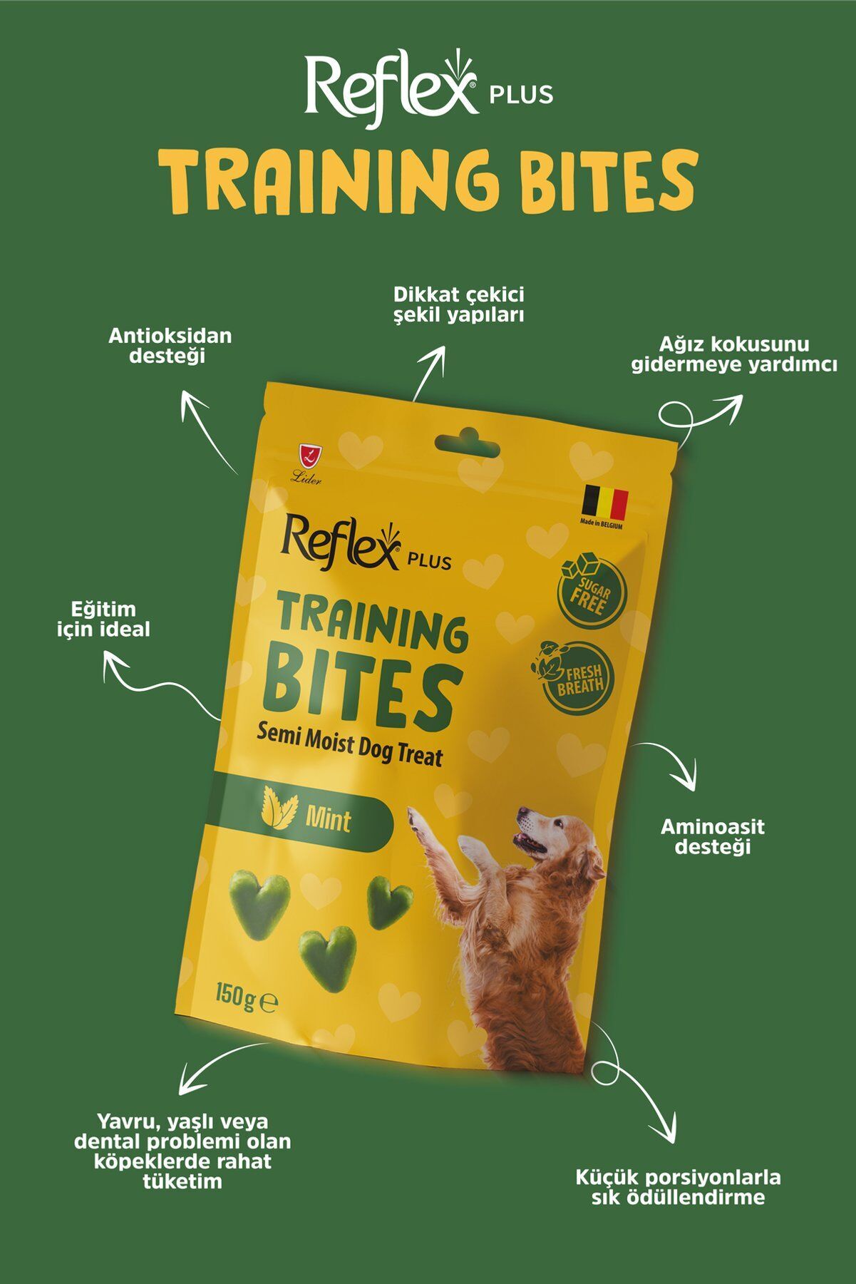 Reflex Plus Training Bites Naneli Semi-Moist Köpek Eğitim Ödülü 150 g