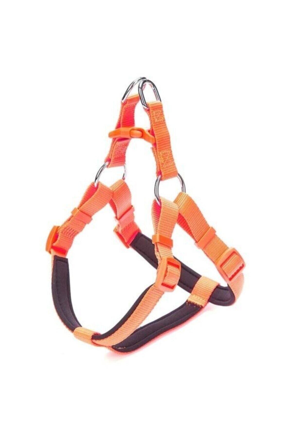 Doggie Ronin Dokuma Köpek Göğüs Tasması Turuncu - M 45-55 cm