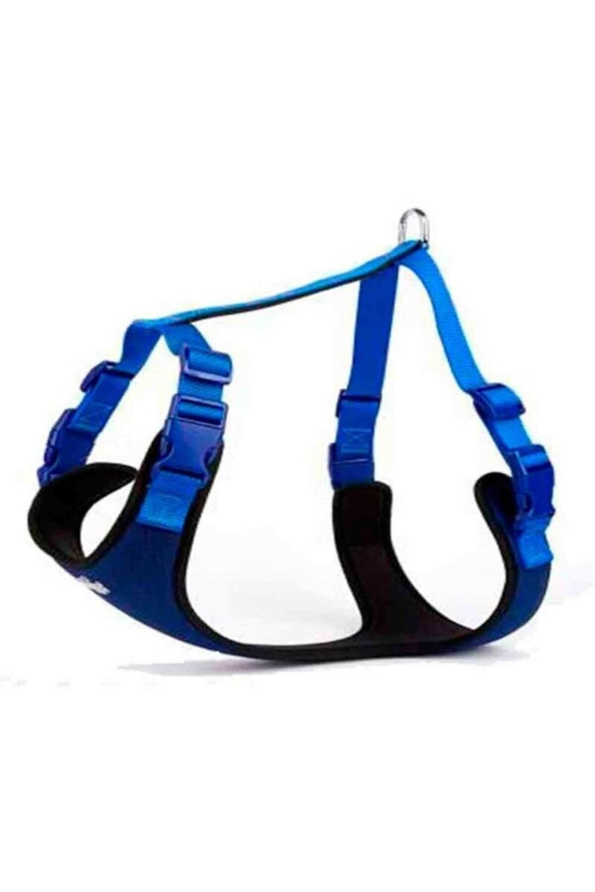 Doggie Yumuşak Dolgulu Köpek Göğüs Tasması Mavi - L 55-65 cm