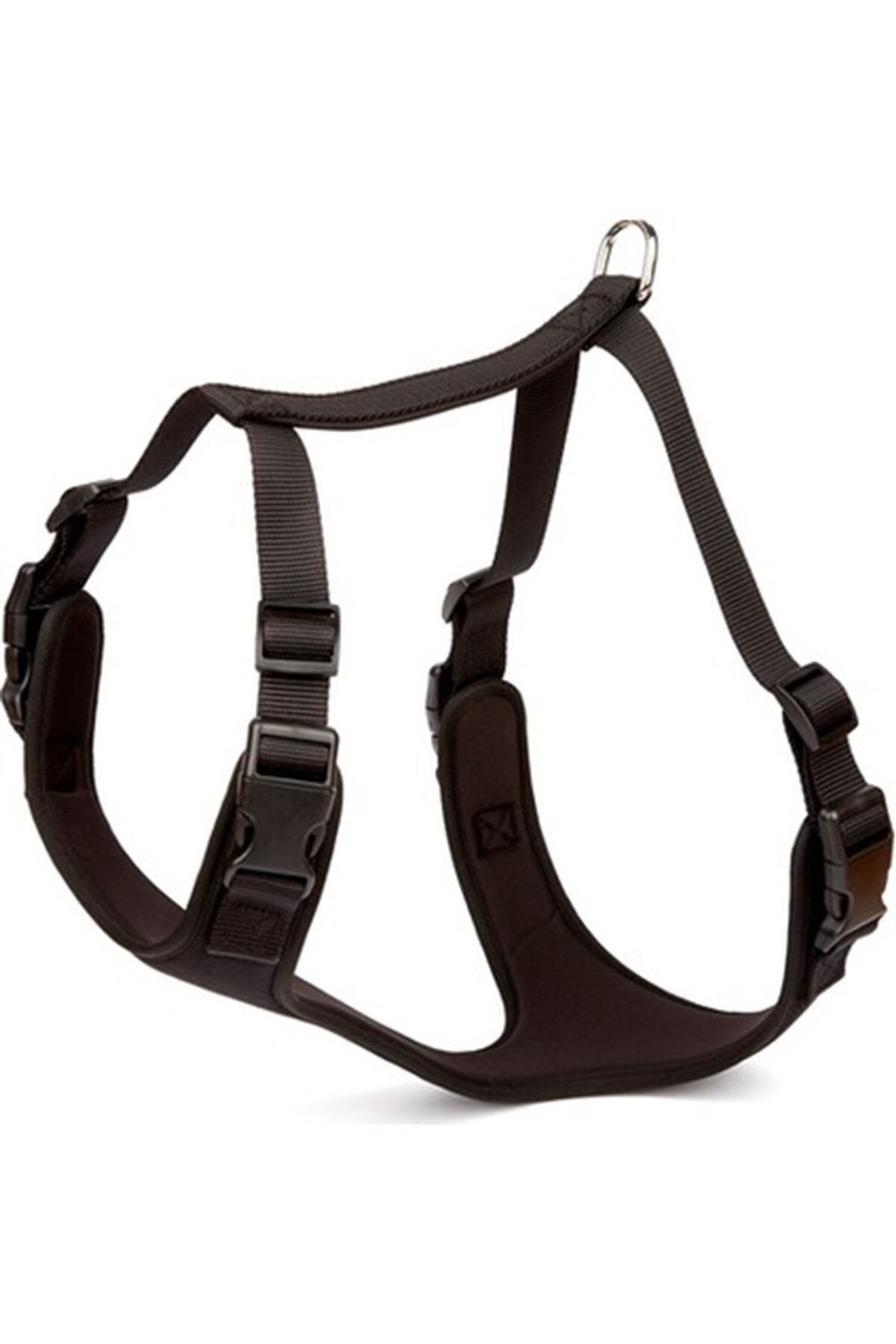Doggie Yumuşak Dolgulu Köpek Göğüs Tasması Siyah - L 55-65 cm