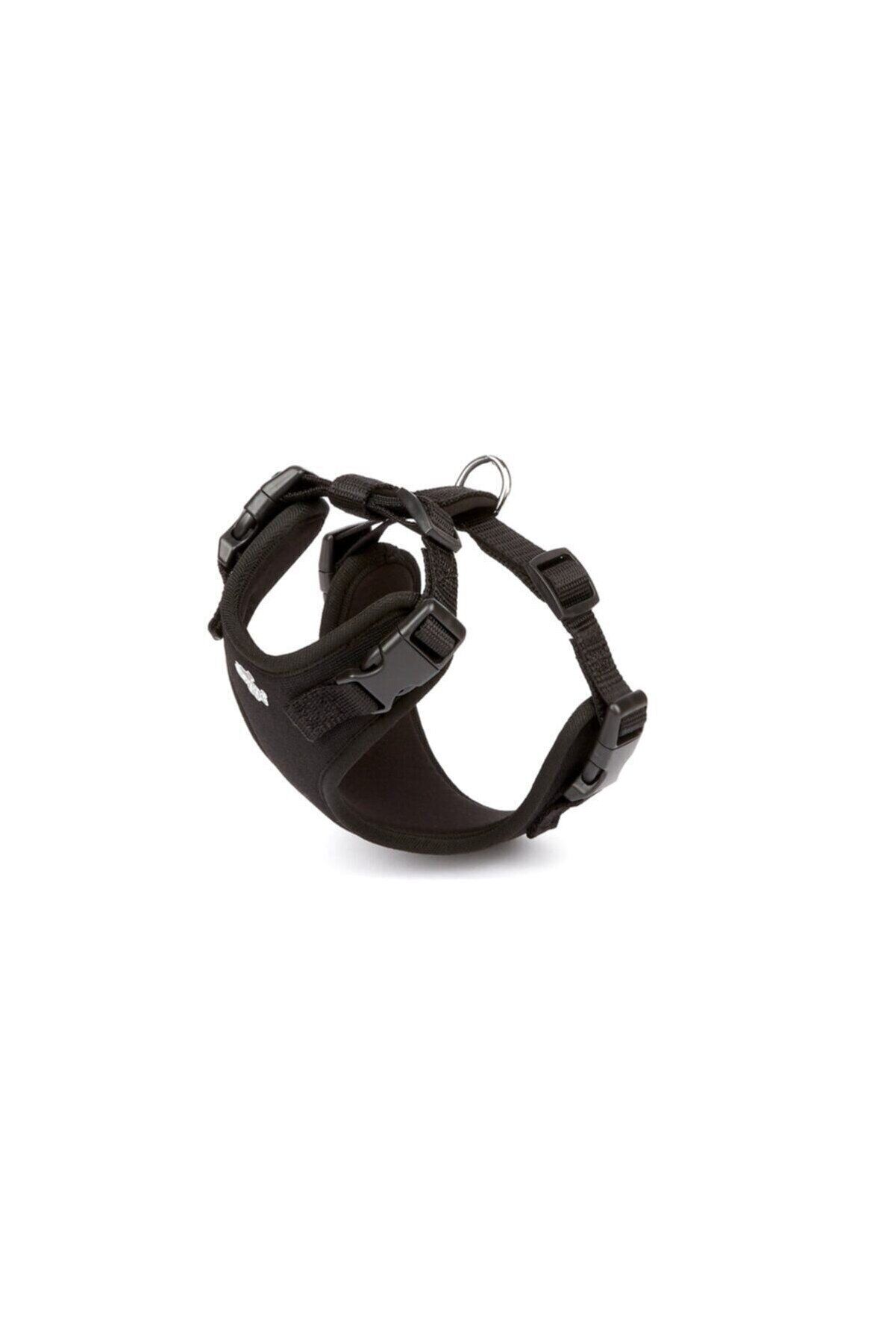 Doggie Yumuşak Dolgulu Köpek Göğüs Tasması Siyah - XS 35-45 cm