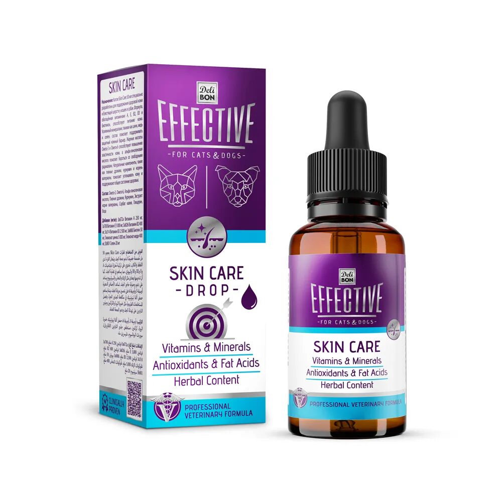 Delibon Effective Kedi ve Köpek Takviye Damlası 50 ml Tüy ve Cilt