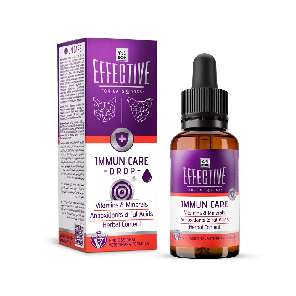 Delibon Effective Kedi ve Köpek Takviye Damlası 50 ml Bağışıklık