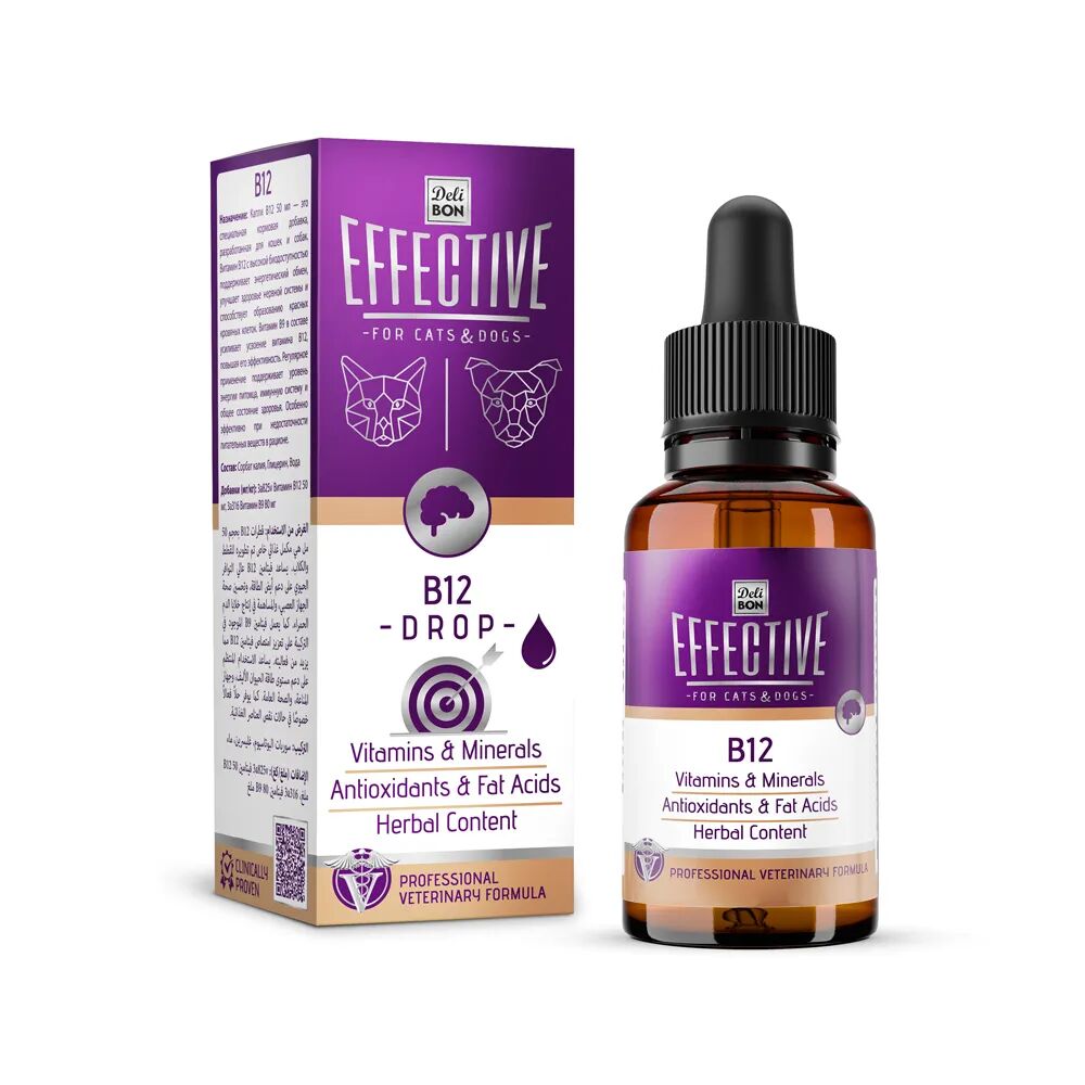 Delibon Effective Kedi ve Köpek Takviye Damlası 50 ml B12