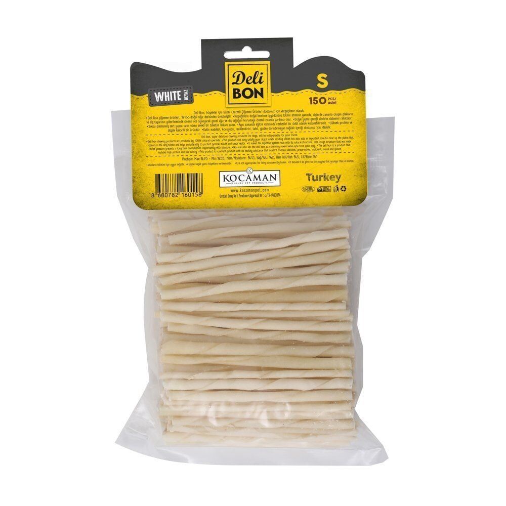Delibon Twisted Stick Burgu Çubuk Köpek Ödül Maması İnce 150 Adet