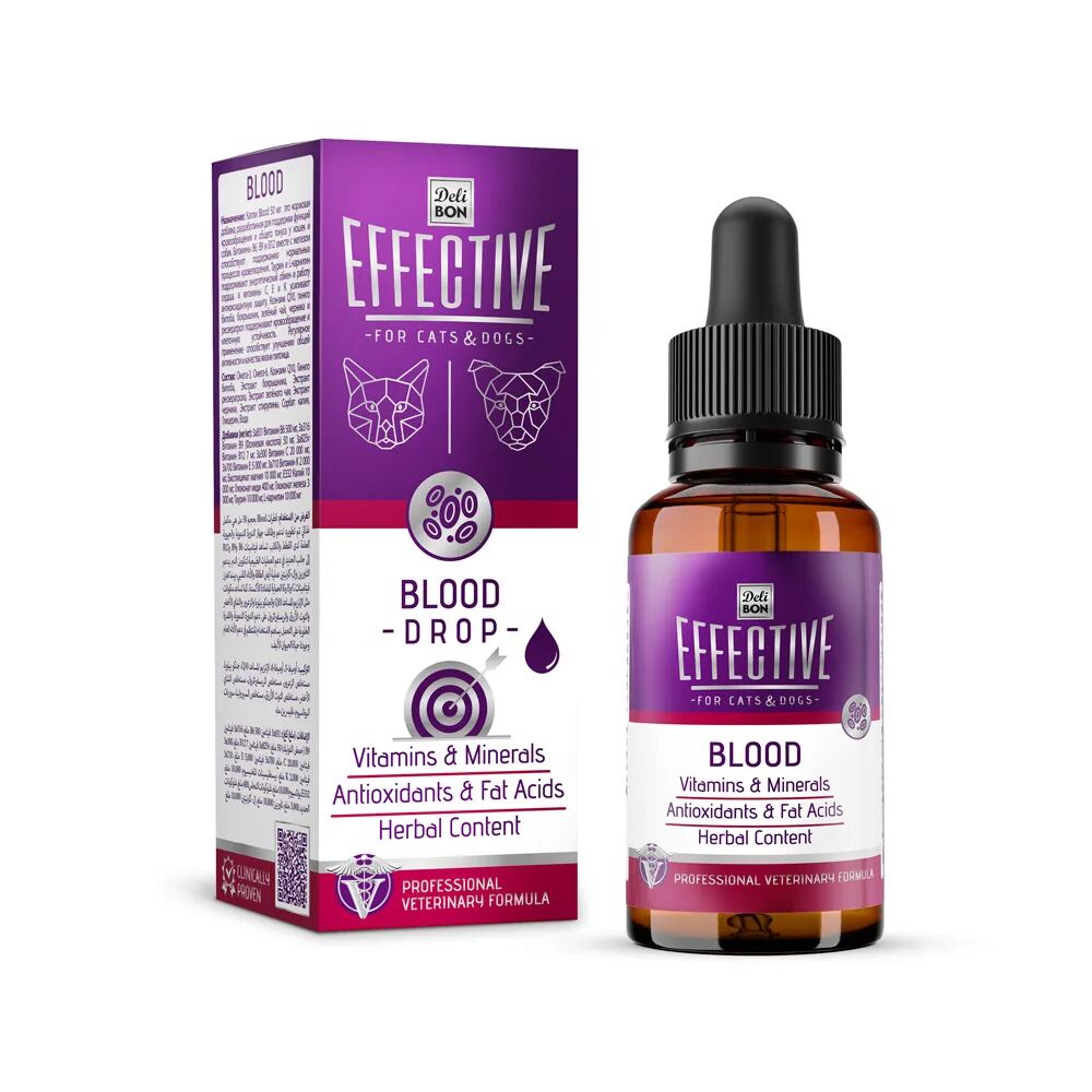 Delibon Effective Kedi ve Köpek Takviye Damlası 50 ml Kan Yapıcı