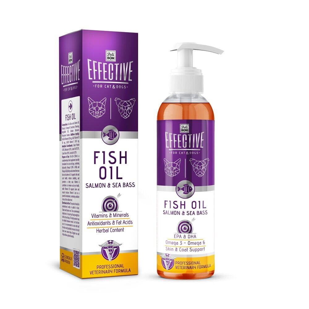 Delibon Effective Kedi ve Köpek Somon Yağı 250 ml