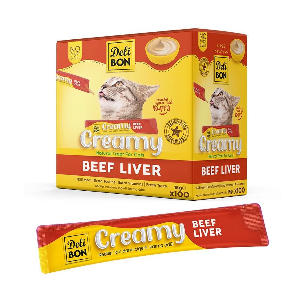 Delibon Krema Kedi Ödül Maması 15 g 1 Adet Dana Ciğerli