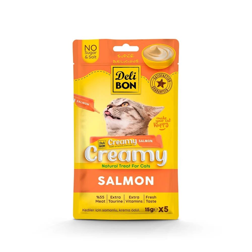 Delibon Krema Kedi Ödül Maması 15 g 5 Adet Somonlu