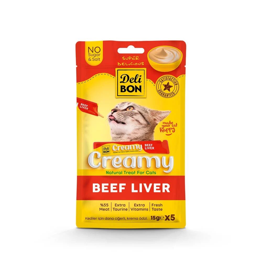 Delibon Krema Kedi Ödül Maması 15 g 5 Adet Dana Ciğerli
