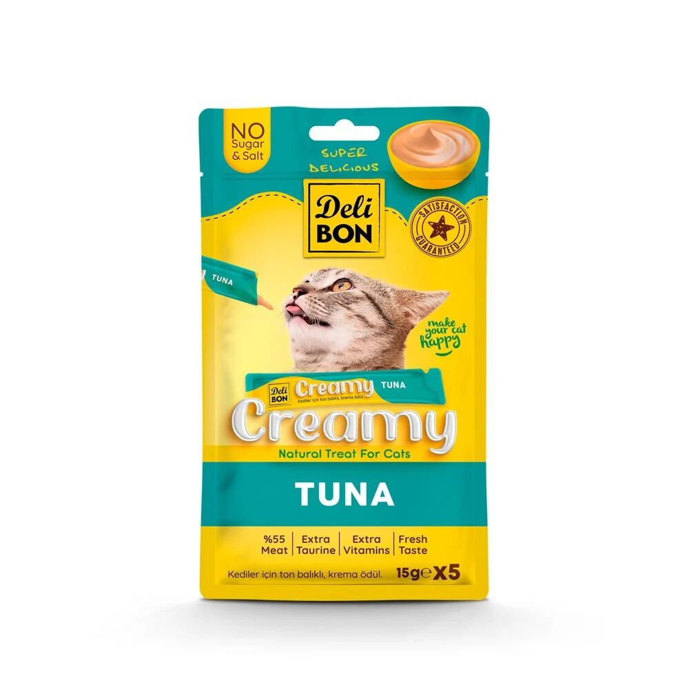 Delibon Krema Kedi Ödül Maması 15 g 5 Adet Ton Balıklı