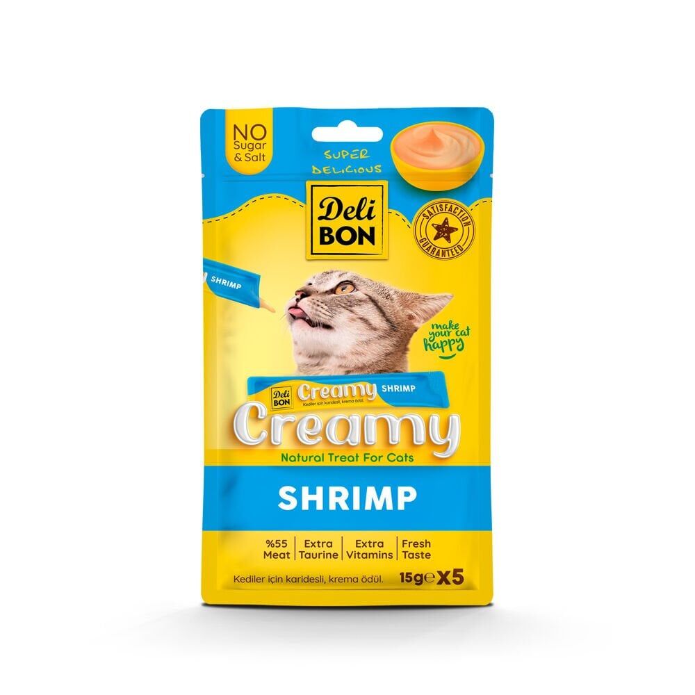 Delibon Krema Kedi Ödül Maması 15 g 5 Adet Karidesli