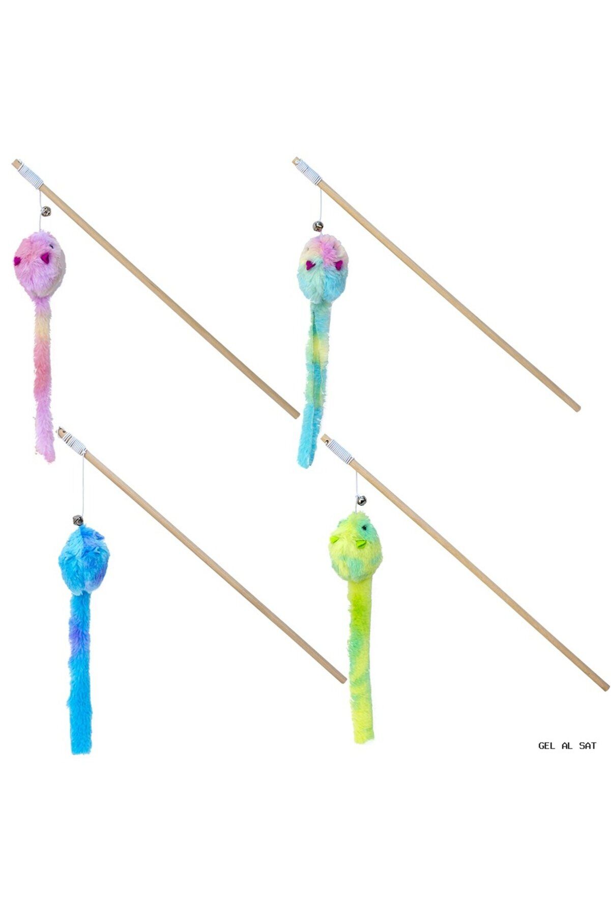Eastland Kedi Oltası Ahşap Saplı Fareli 40 cm