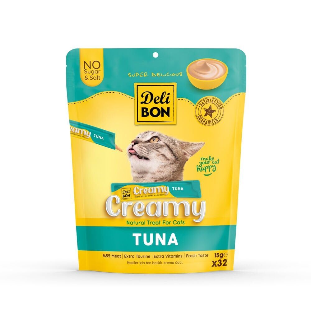Delibon Krema Kedi Ödül Maması 15 g 32 Adet Ton Balıklı
