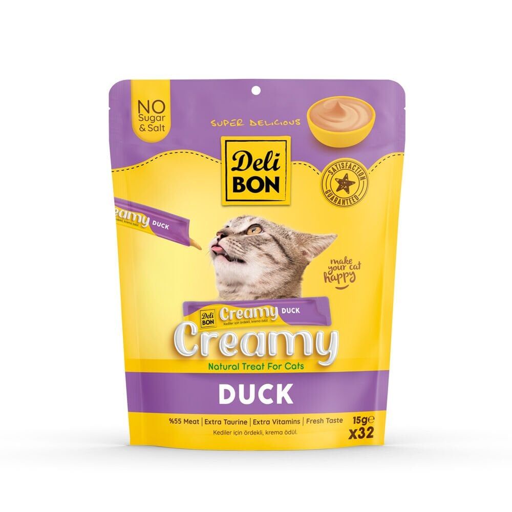 Delibon Krema Kedi Ödül Maması 15 g 32 Adet Ördekli