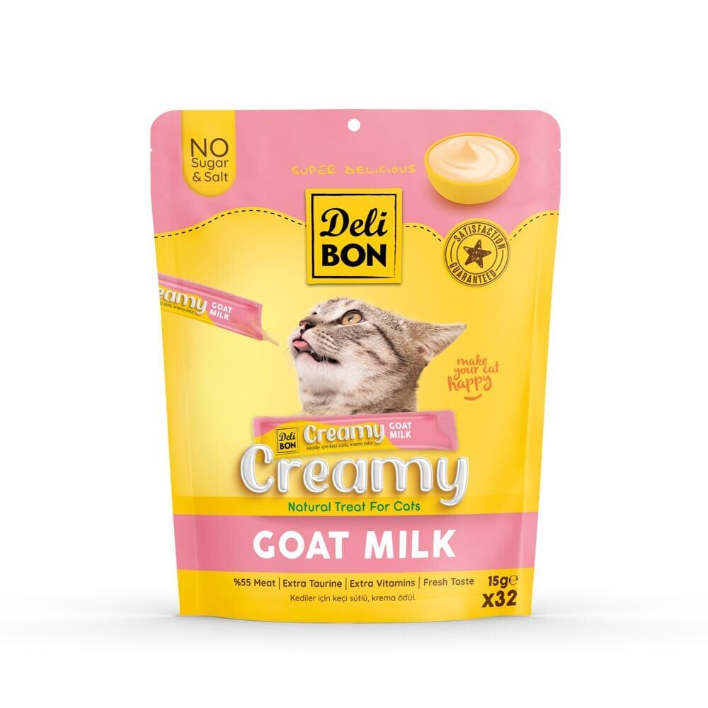 Delibon Krema Kedi Ödül Maması 15 g 32 Adet Keçi Sütlü