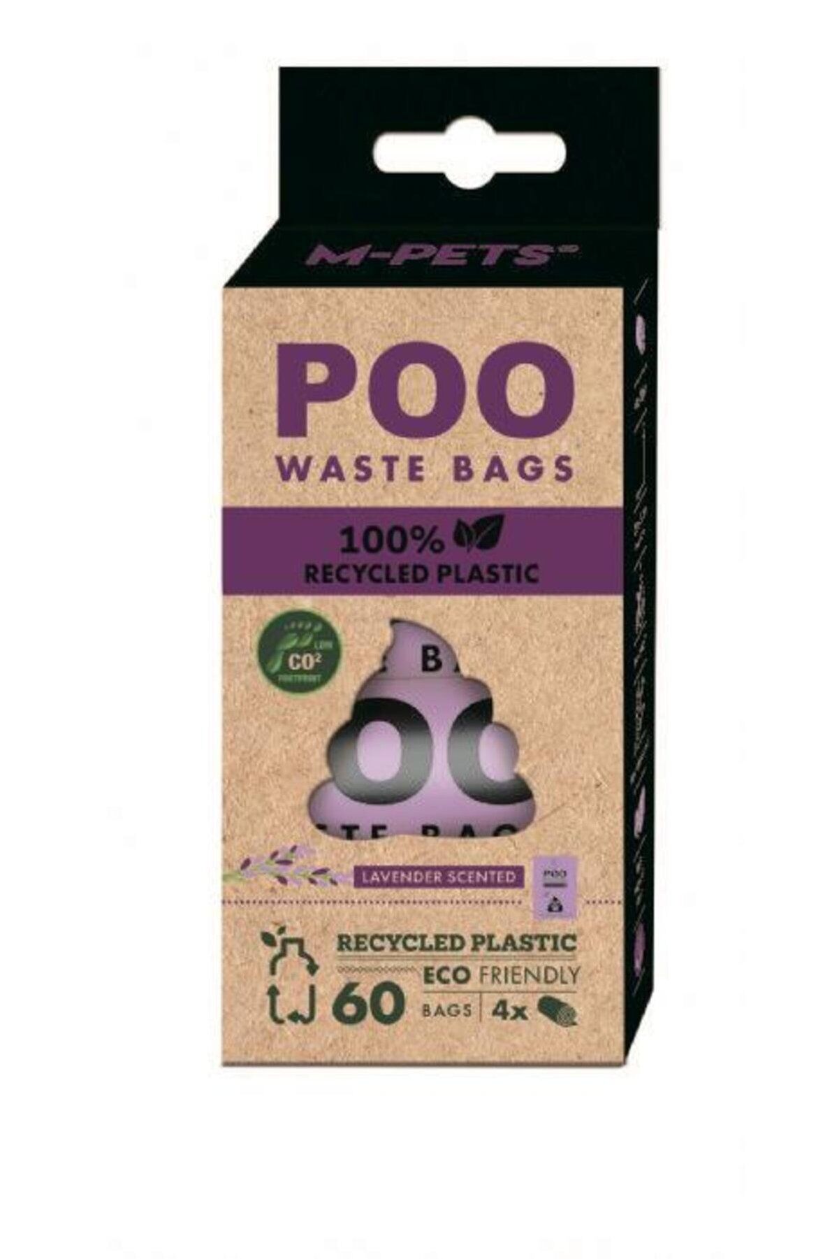 M-Pets Poo %100 Geri Dönüştürülmüş Köpek Dışkı Poşeti 4x15 Yaprak Lavanta