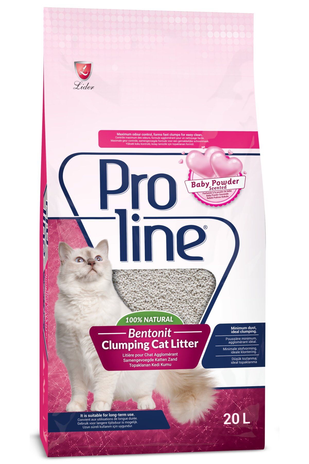Proline Bentonit Kedi Kumu 20 L Bebek Pudrası