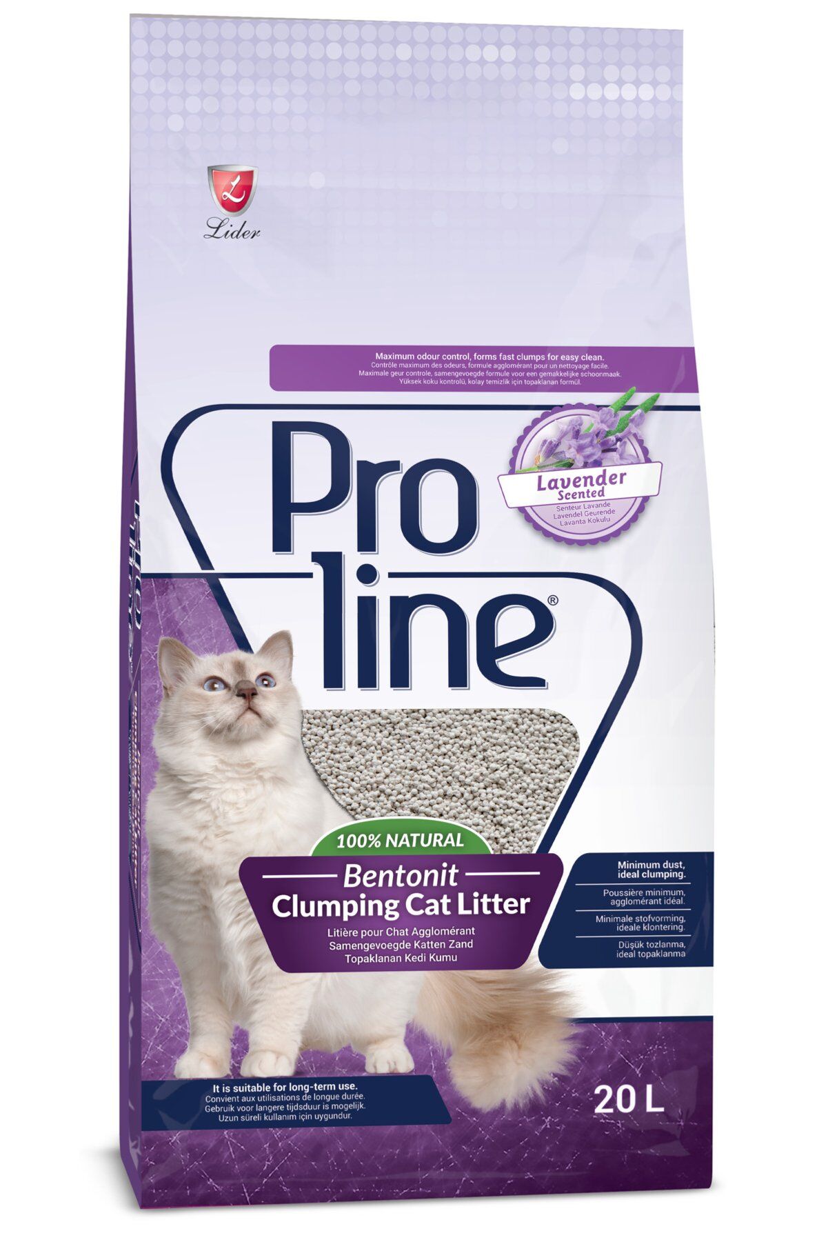 Proline Bentonit Kedi Kumu 20 L Lavanta