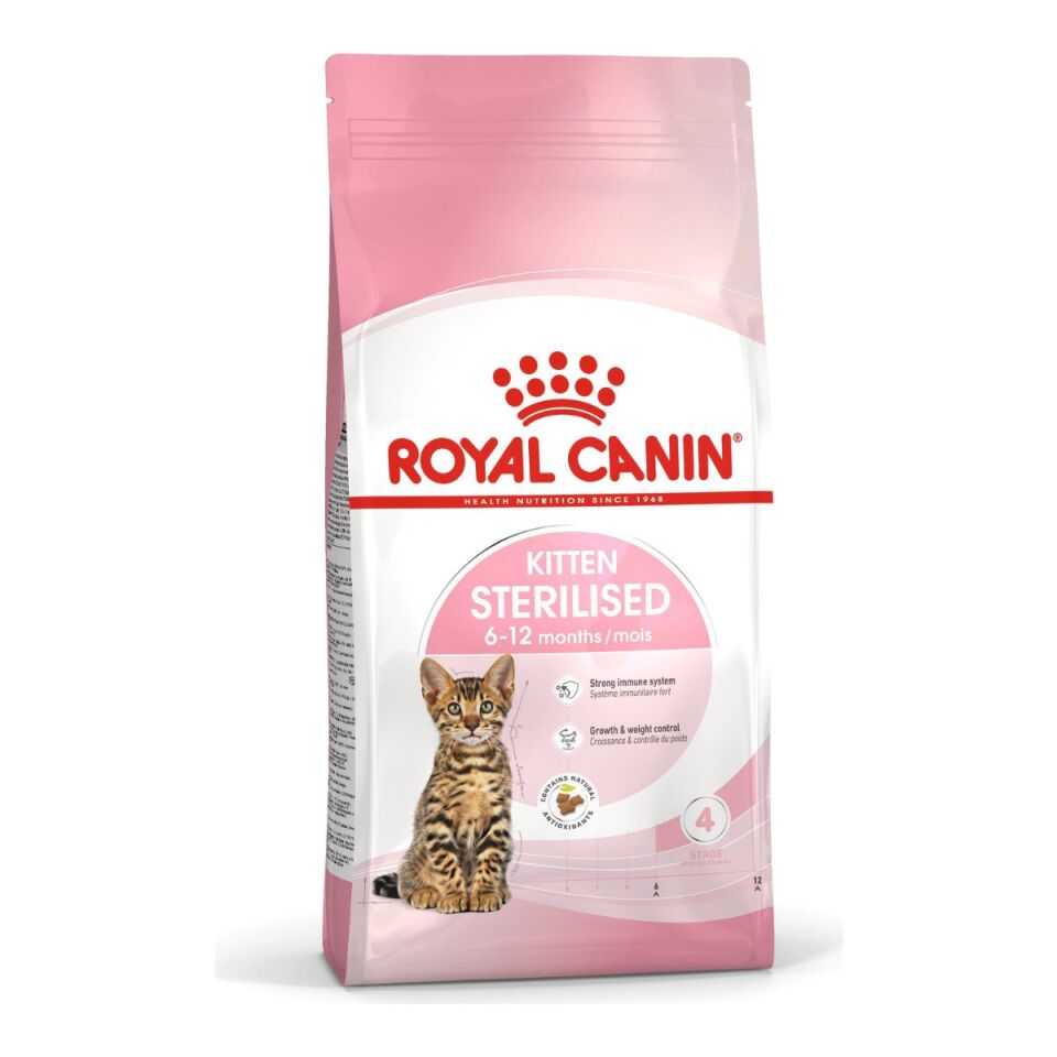 Royal Canin Kitten Sterilised Kısırlaştırılmış Yavru Kedi Maması 2 kg ambalajı