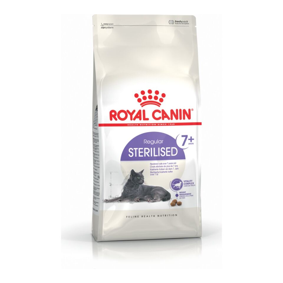 Royal Canin Sterilised 7+ Kısırlaştırılmış Yaşlı Kedi Maması 3,5 kg ambalajı