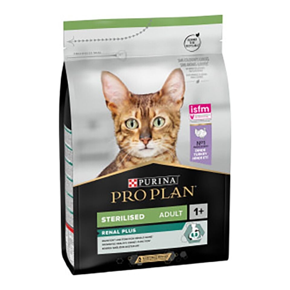 Pro Plan Sterilised Renal Plus Hindili Kısırlaştırılmış Kedi Maması 1,5 kg ambalajı