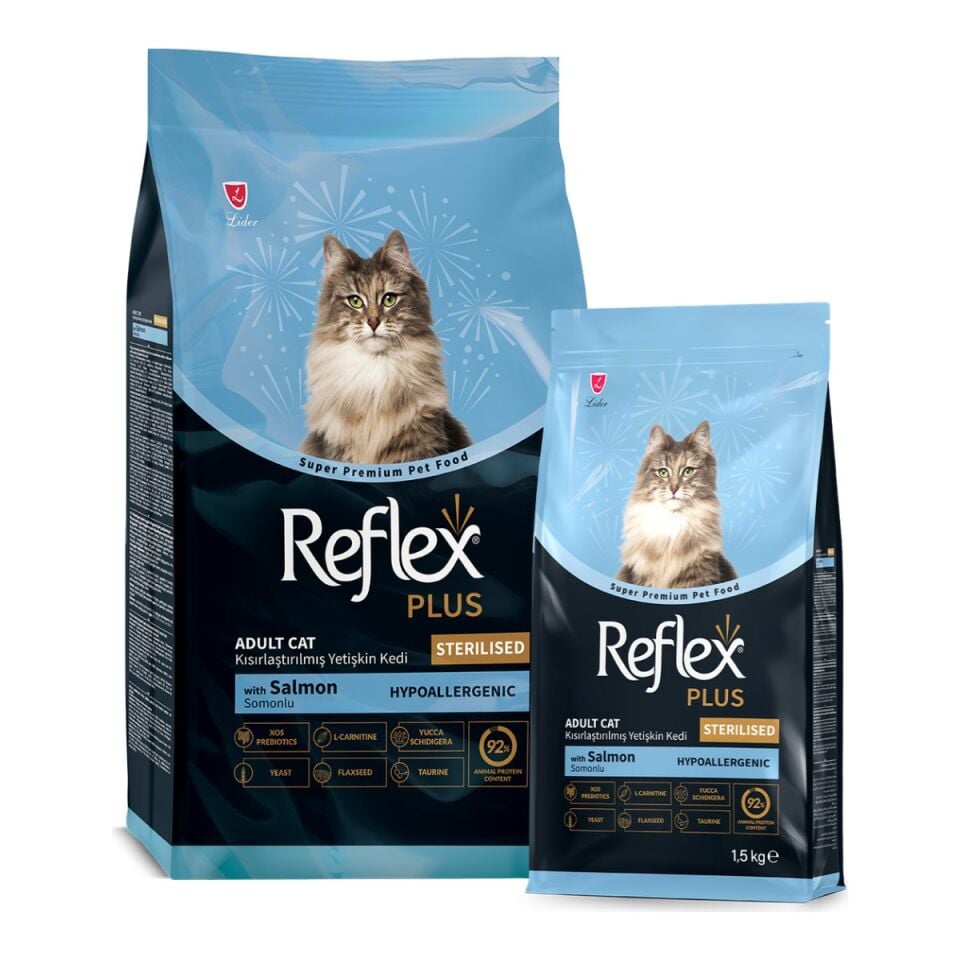 Reflex Somonlu Kısırlaştırılmış Yetişkin Kedi Maması 2 kg ambalajı