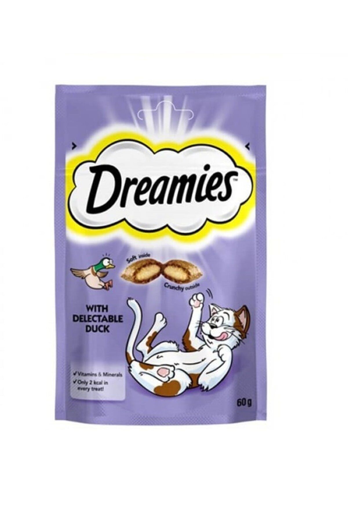 Dreamies İç Dolgulu Kedi Ödül Bisküvisi 60 g Ördekli