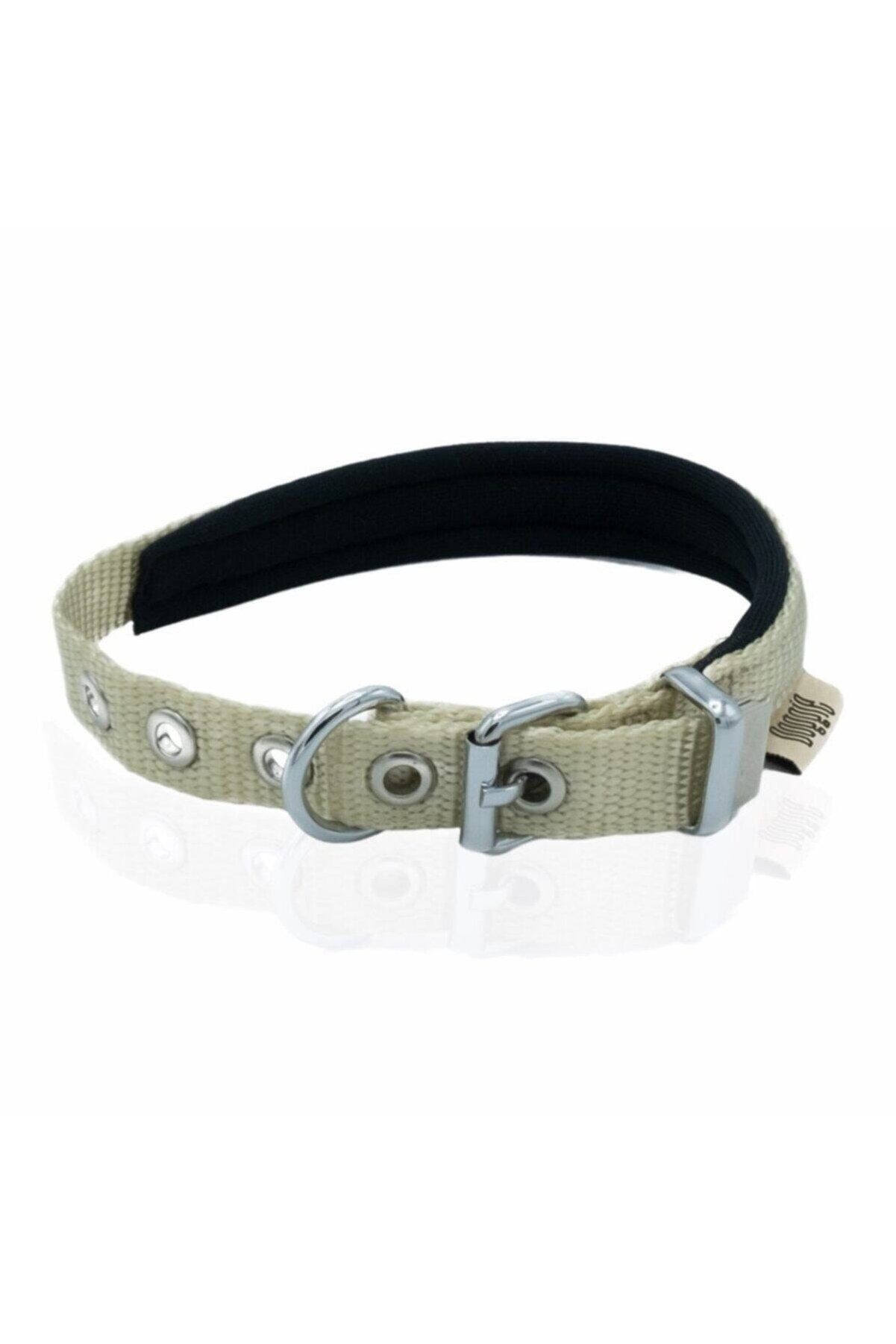 Doggie Dokuma Köpek Boyun Tasması Haki - 1.5x20-25 cm