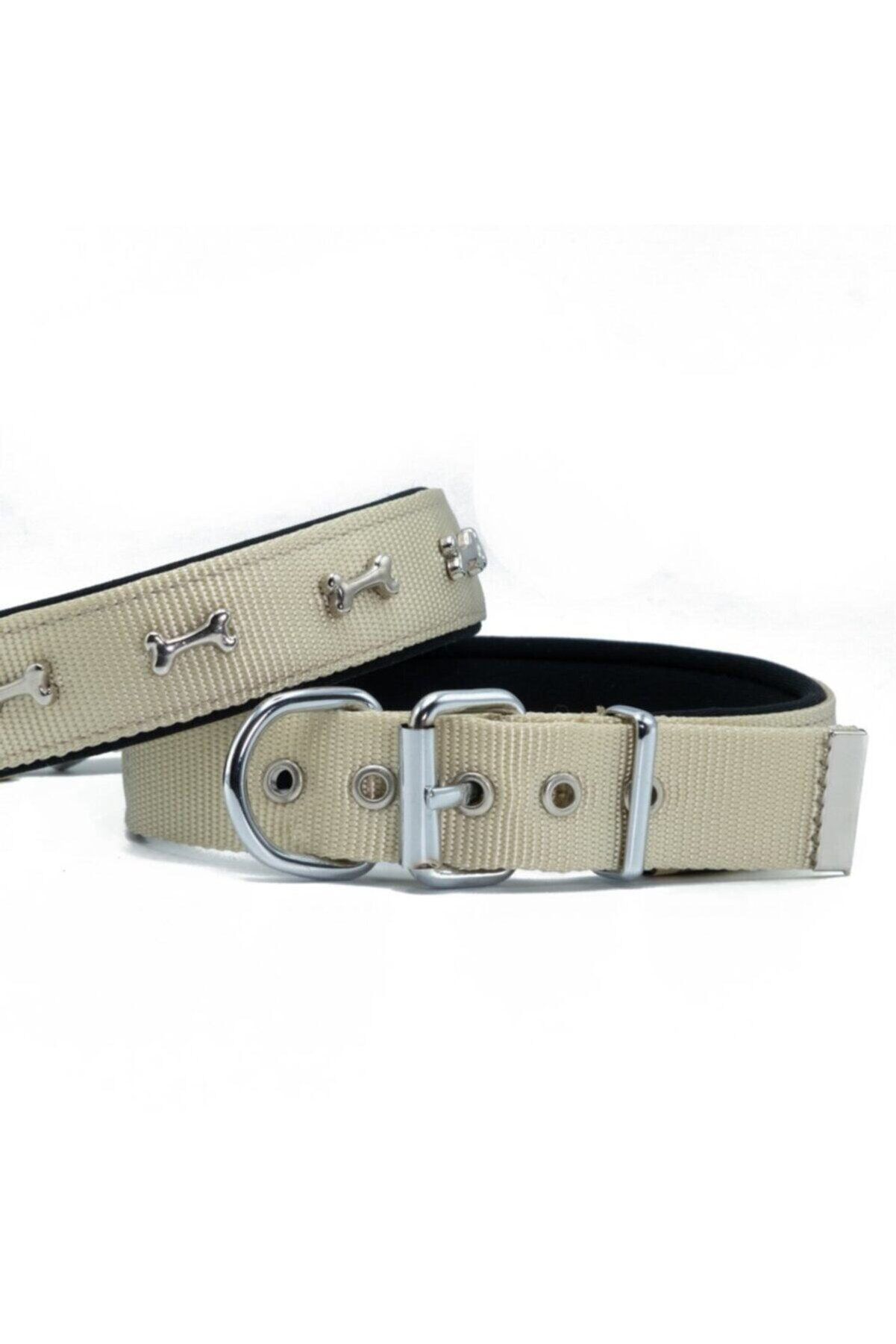Doggie Dokuma Köpek Boyun Tasması Haki - 3x42-50 cm