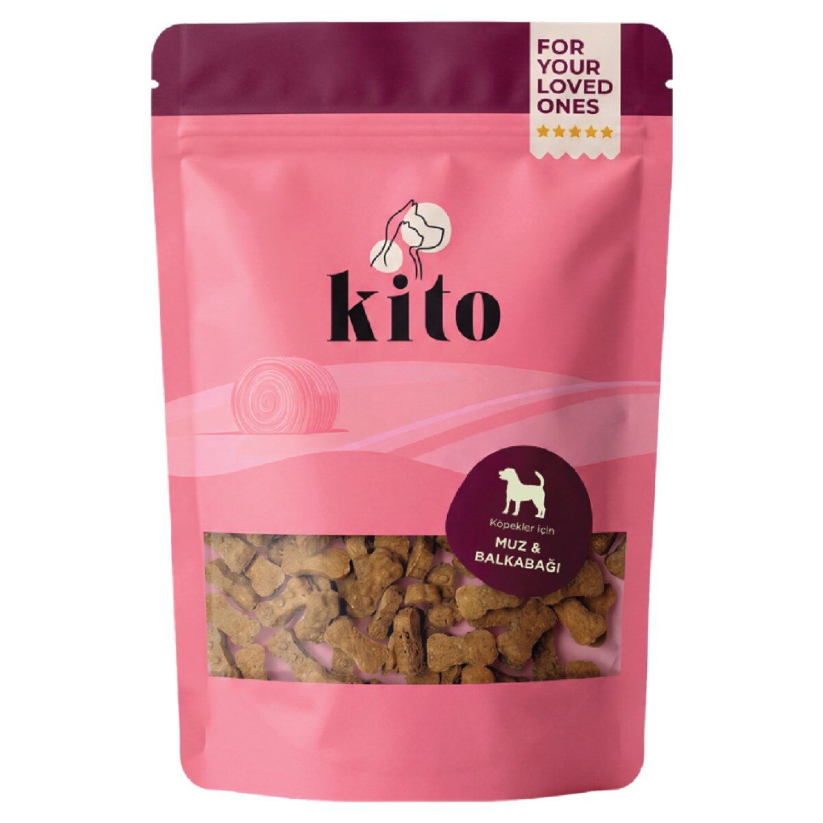 Kito Cookie Sebze ve Meyveli Köpek Ödül Kurabiyesi 150 g Muz & Balkabağı ürün görseli
