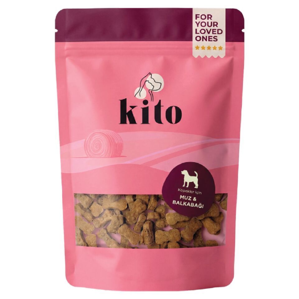 Kito Cookie Sebze ve Meyveli Köpek Ödül Kurabiyesi 150 g Muz & Balkabağı ürün görseli