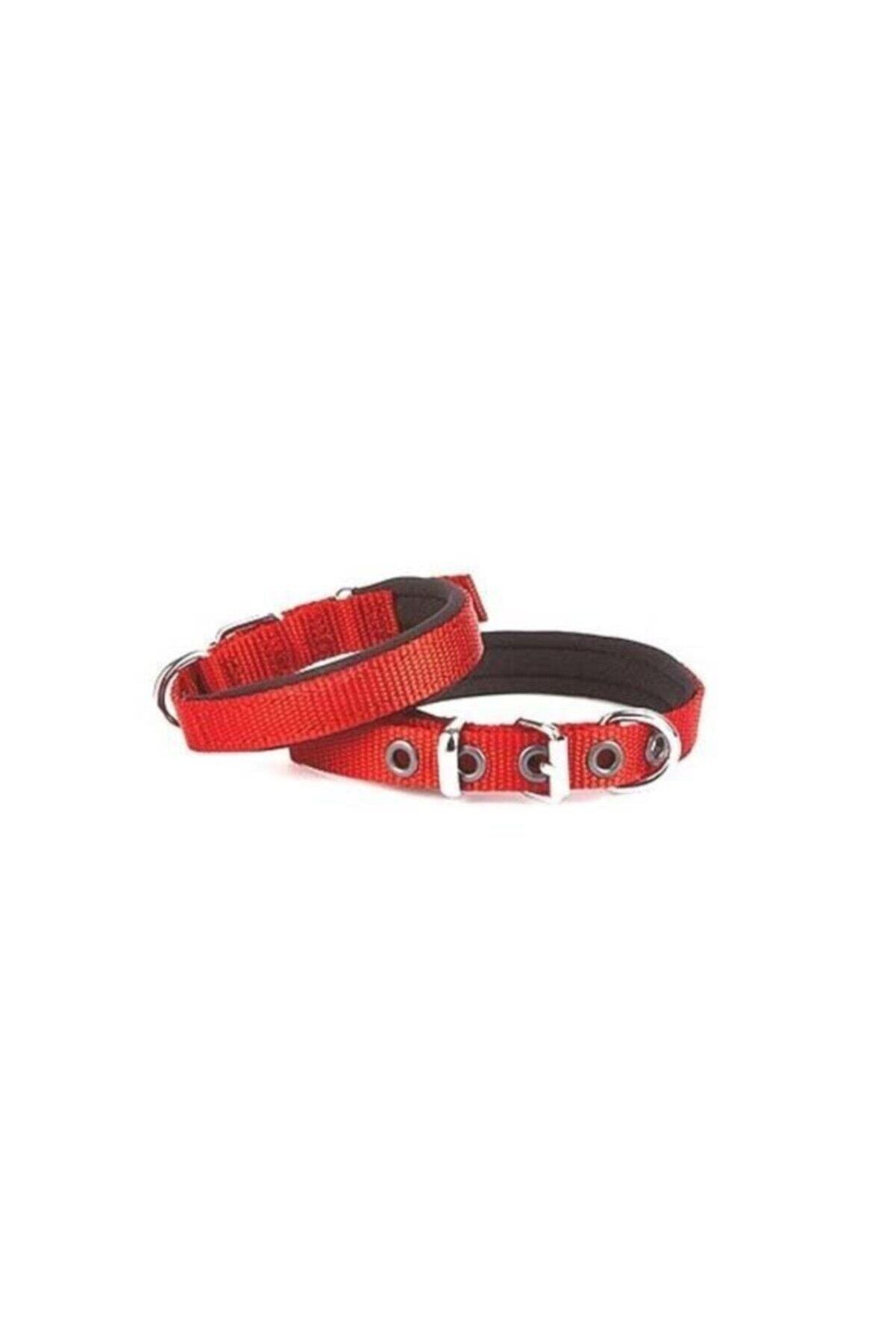 Doggie Dokuma Köpek Boyun Tasması Kırmızı - 1.5x25-30 cm