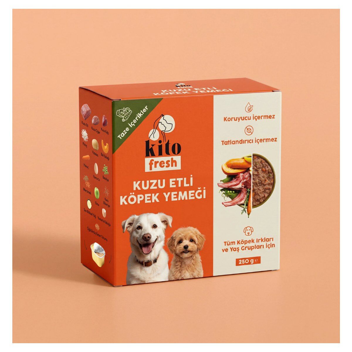 Kito Fresh Taze İçerikli Yaş Köpek Yemeği 250 g Kuzu Etli ürün görseli