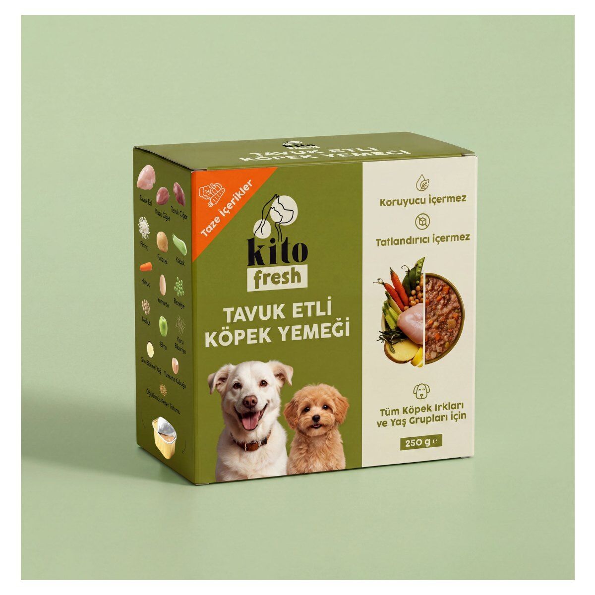 Kito Fresh Taze İçerikli Yaş Köpek Yemeği 250 g Tavuk Etli ürün görseli