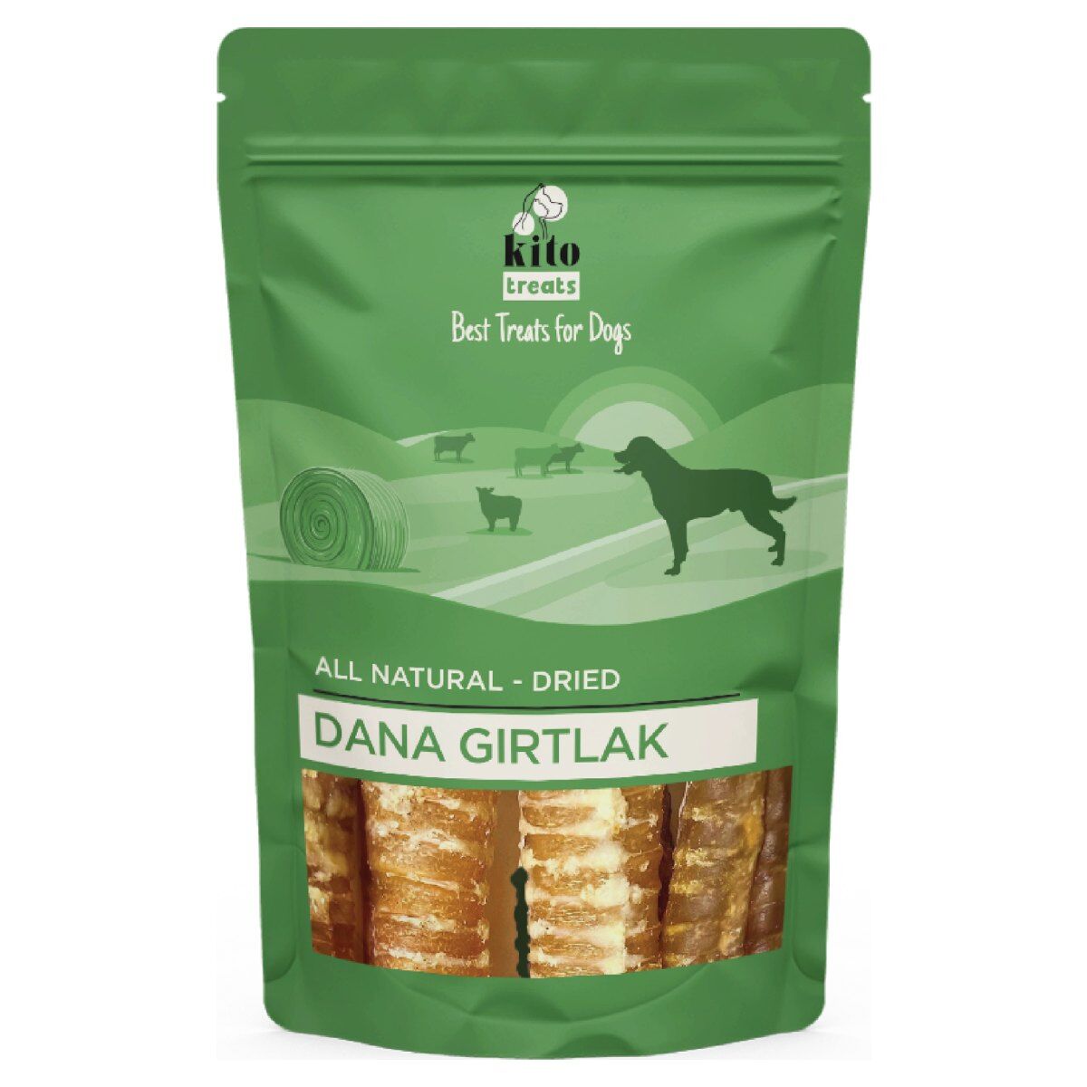 Kito Kurutulmuş Doğal Çiğnemelik Köpek Ödül Maması 100 g Dana Gırtlak ürün görseli