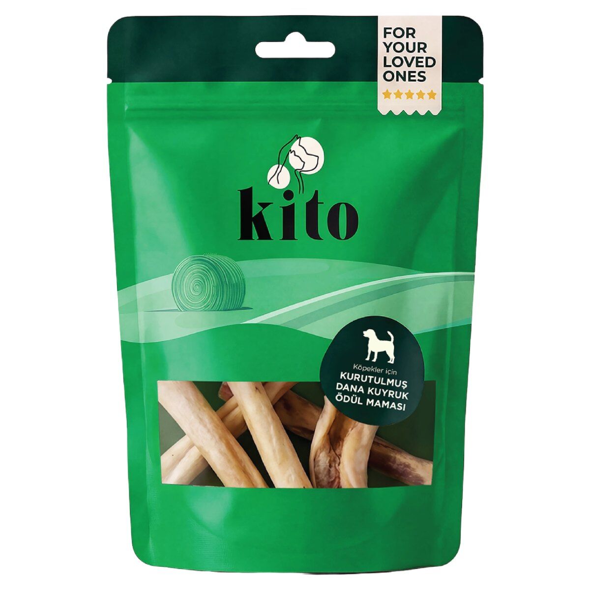 Kito Kurutulmuş Doğal Çiğnemelik Köpek Ödül Maması 100 g Dana Kuyruk ürün görseli