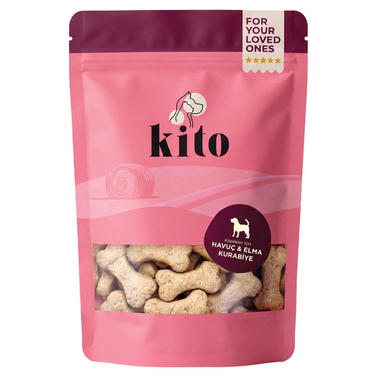 Kito Medium Cookie Köpek Ödül Kurabiyesi 150 g Havuç & Elmalı ürün görseli